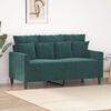 vidaXL 2-Sitzer-Sofa Dunkelgrün 120 cm Samt