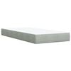 vidaXL Boxspringbett mit Matratze Hellgrau 80x200 cm Samt