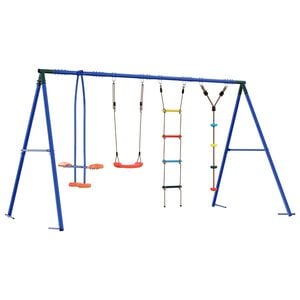 vidaXL Outdoor Schaukelset Mehrfarbig Stahl und PE