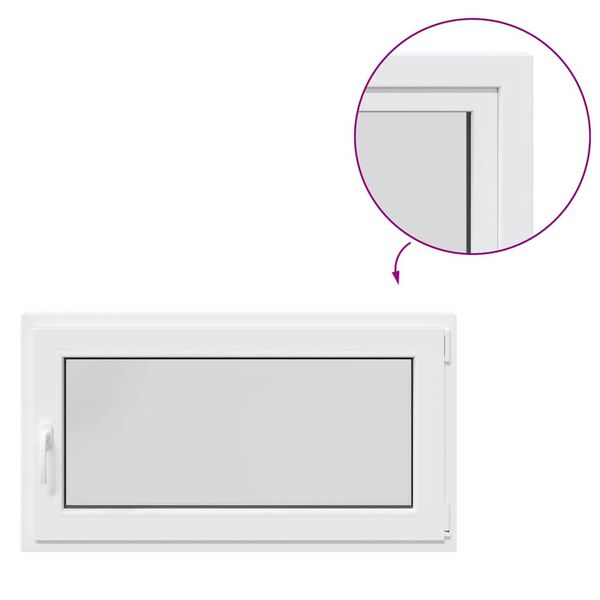 vidaXL Kellerfenster "RISOR" 110x70 cm Drehkipp DIN Rechts Weiß