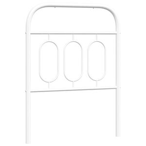 vidaXL Ersatz-Kopfteil Metall Wei&szlig; 75 cm