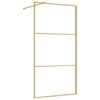 vidaXL Duschwand f&uuml;r Begehbare Dusche ESG Klarglas Golden 115x195cm