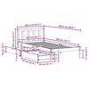 vidaXL Massivholzbett ohne Matratze Wachsbraun 100x200 Kiefernholz