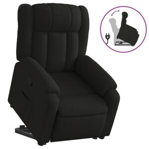 vidaXL Relaxsessel mit Aufstehhilfe Schwarz Stoff