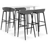 vidaXL 5-tlg. Bar-Set Wei&szlig; und Grau