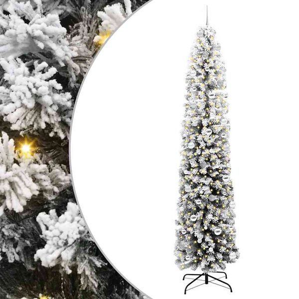vidaXL K&uuml;nstlicher Weihnachtsbaum mit 300 LEDs mit St&auml;nder Gr&uuml;n 240 cm