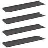 vidaXL Schwebendes Regal 4 pcs Schwarz 80 x 18 x 2,5 cm Stahl