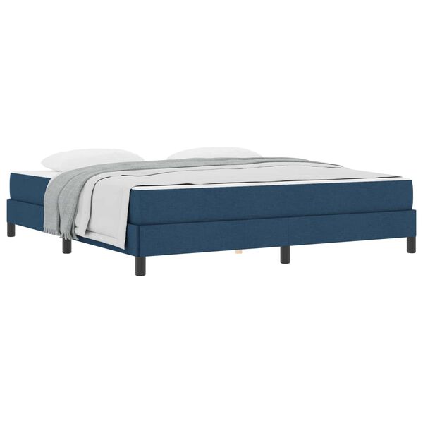 vidaXL Boxspringbett mit Matratze Blau 180 x 200 cm Stoff