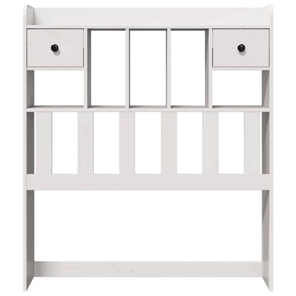 vidaXL Kopfteil mit Stauraum Weiß 75 cm Massivholz Kiefer
