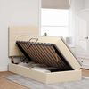 vidaXL Aufbewahrungsbett mit Matratze Creme 100 x 200 cm Polyester