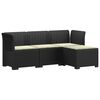vidaXL 4-Sitzer Garten Sofa mit Kissen Rattan Look PP Anthrazit