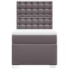 vidaXL Boxspringbett mit Matratze Grau 90x200 cm Kunstleder