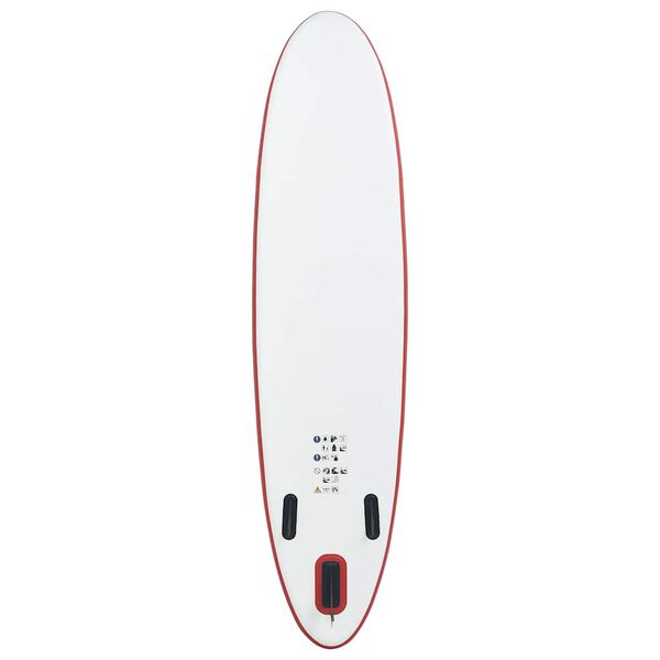 vidaXL Stand Up Paddle Surfboard SUP Aufblasbar Rot und Weiß