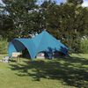 vidaXL Teepee Zelt f&uuml;r 5 Personen Blau und Grau 600 x 600 x 347 cm