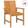 vidaXL Esszimmerstuhl 8 pcs Natur 62,5 x 59 x 89 cm Massivholz Akazie