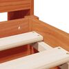 vidaXL Massivholzbett mit Regal ohne Matratze Wachsbraun 160x200 cm
