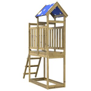 vidaXL Spielturm Braun Massives impr&auml;gniertes Holz