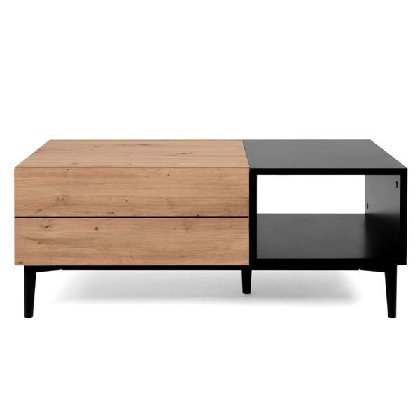 Finori Couchtisch Nola 55A Artisan-Eiche und Schwarz