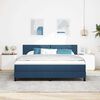 vidaXL Boxspringbett mit Matratze mit Kopfteil Blau 180 x 200 cm Stoff