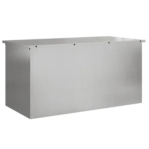vidaXL Au&szlig;enlagerbox Silber 100 x 50,5 x 50 cm Stahl