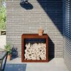 vidaXL Brennholzregal 60x40x60 cm Wetterfester Stahl
