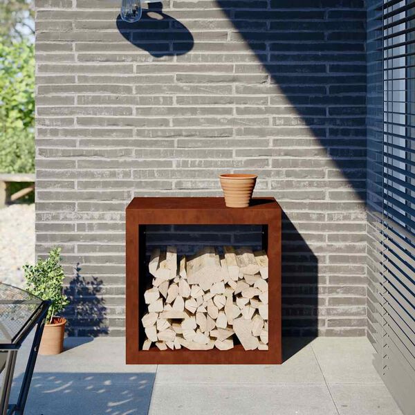 vidaXL Brennholzregal 60x40x60 cm Wetterfester Stahl