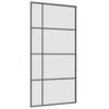 vidaXL Schiebet&uuml;r mit Beschlag Schwarz 102,5x205 cm ESG-Glas