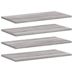 vidaXL Wandregale 4 Stk. Grau Sonoma 60x20x1,5 cm Holzwerkstoff