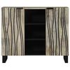 vidaXL Sideboard Wei&szlig; 90 x 33 x 75 cm massives Mangoholz