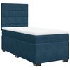 vidaXL Boxspringbett mit Matratze Blau 90x200 cm Samt