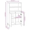 vidaXL Highboard Grau Sonoma 60x36x110 cm Holzwerkstoff