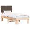 vidaXL Bettgestell mit gepolstertem Kopfteil Taupe 80 x 200 cm