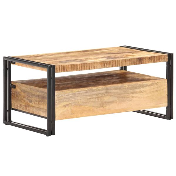 vidaXL Couchtisch 100x55x45 cm Raues Mangoholz