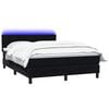 vidaXL Boxspringbett mit Matratze & LED Schwarz 140x210 cm Samt