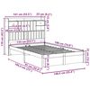 vidaXL Massivholzbett mit Regal ohne Matratze Wei&szlig; 135x190 cm Kiefer