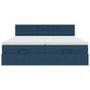 vidaXL Ottoman-Bett mit Matratzen Dunkelblau 160x200 cm Samt