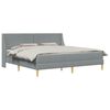 vidaXL Bettgestell mit Matratze Hellgrau 180 x 200 cm Stoff