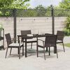 vidaXL Garten Essgruppe 5 pcs Braun und Schwarz PE-Rattan