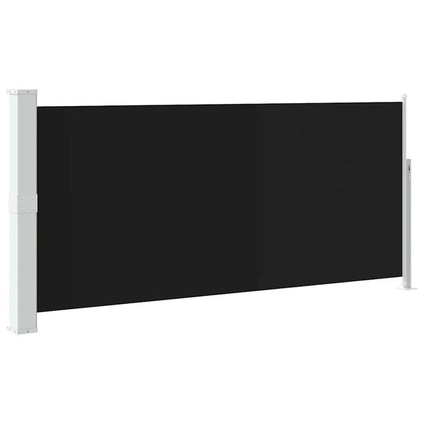 vidaXL Ausziehbare Seitenmarkise 140x300 cm Schwarz
