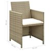 vidaXL 4-tlg. Garten-Lounge-Set mit Auflagen Beige Poly Rattan