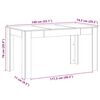 vidaXL Esstisch Schwarz Eichen-Optik 140 x 74,5 x 76 cm Poly-Rattan