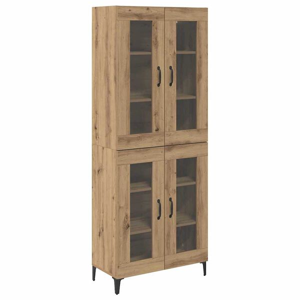 vidaXL Highboard Artisan-Eiche 69,5 x 34 x 180 cm Holzwerkstoff