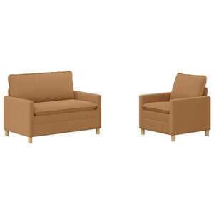 vidaXL Sofa Set 2 stk. Beige Stoff