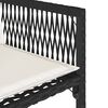 vidaXL 15-tlg. Garten-Essgruppe mit Kissen Schwarz Poly Rattan
