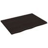 vidaXL Wandregal Dunkelbraun 80x60x2 cm Massivholz Eiche Behandelt