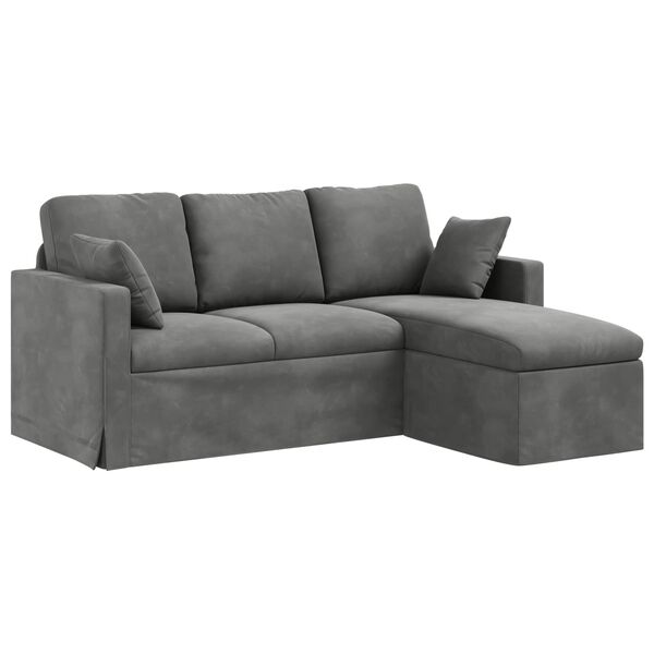 vidaXL Sofa Dunkelgrau 198 x 134 x 80 cm Samt