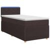 vidaXL Boxspringbett mit Matratze Dunkelbraun 80 x 200 cm Stoff