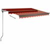 vidaXL Standmarkise Manuell Einziehbar 300x250 cm Orange/Braun