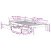 vidaXL Massivholzbett mit Schubladen 75x190 cm Kiefer