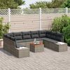 vidaXL Garten-Sofa-Set 10 pcs Grau